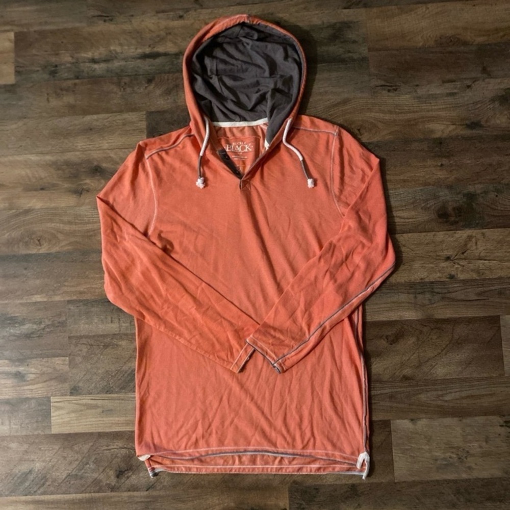 Buckle black long sleeve hoodie shirt - Picture 2 of 4